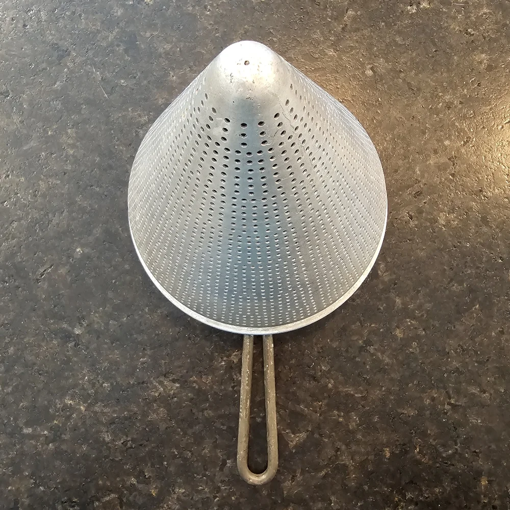 Vintage '50s Wear Ever No. 8 aluminum conical canning sieve